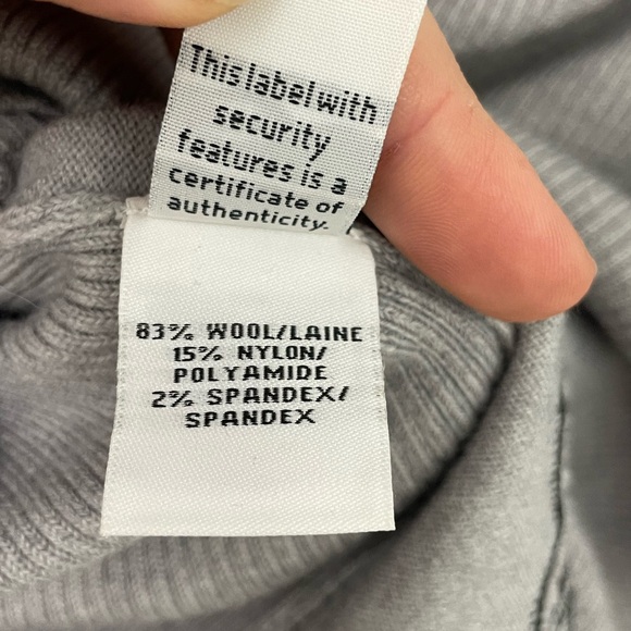 [m] DVF Sweater Doreen Fog & Black Floral Applique Pullover lace wool - Picture 7 of 8